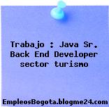Trabajo : Java Sr. Back End Developer sector turismo