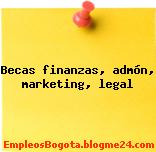 Becas finanzas, admón, marketing, legal