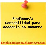 Profesor/a Contabilidad para academia en Navarra