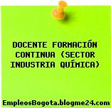 DOCENTE FORMACIÓN CONTINUA (SECTOR INDUSTRIA QUÍMICA)