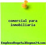 Comercial para inmobiliaria