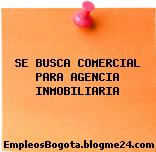 SE BUSCA COMERCIAL PARA AGENCIA INMOBILIARIA