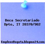 Beca Secretariado Dpto. IT 28370/962