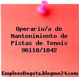 Operario/a de Mantenimiento de Pistas de Tennis 96110/1842
