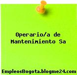 Operario/a de Mantenimiento Sa